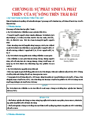 Trắc nghiệm Sinh học 12 - Sự phát sinh và phát triển của sự sống trên trái đất (Có đáp án)